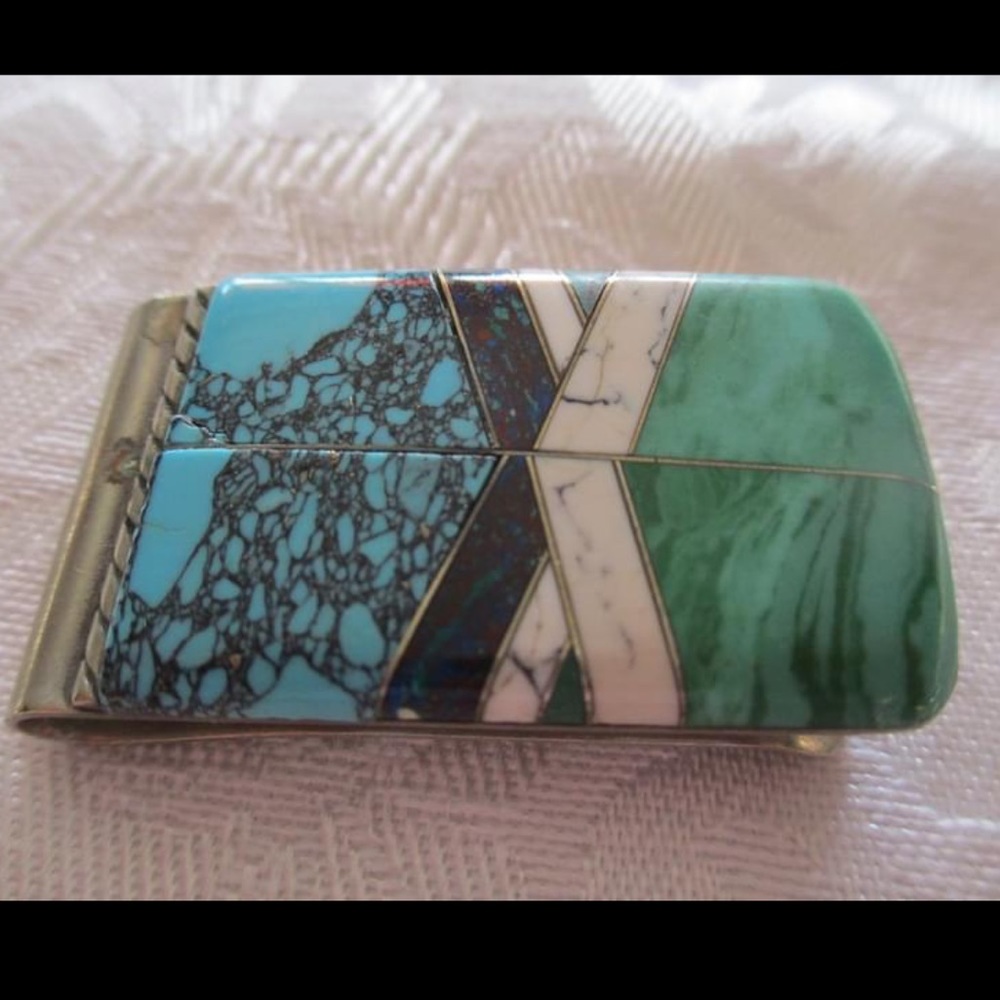 ๐ต Vintage stone money clip - Picture 5 of 7